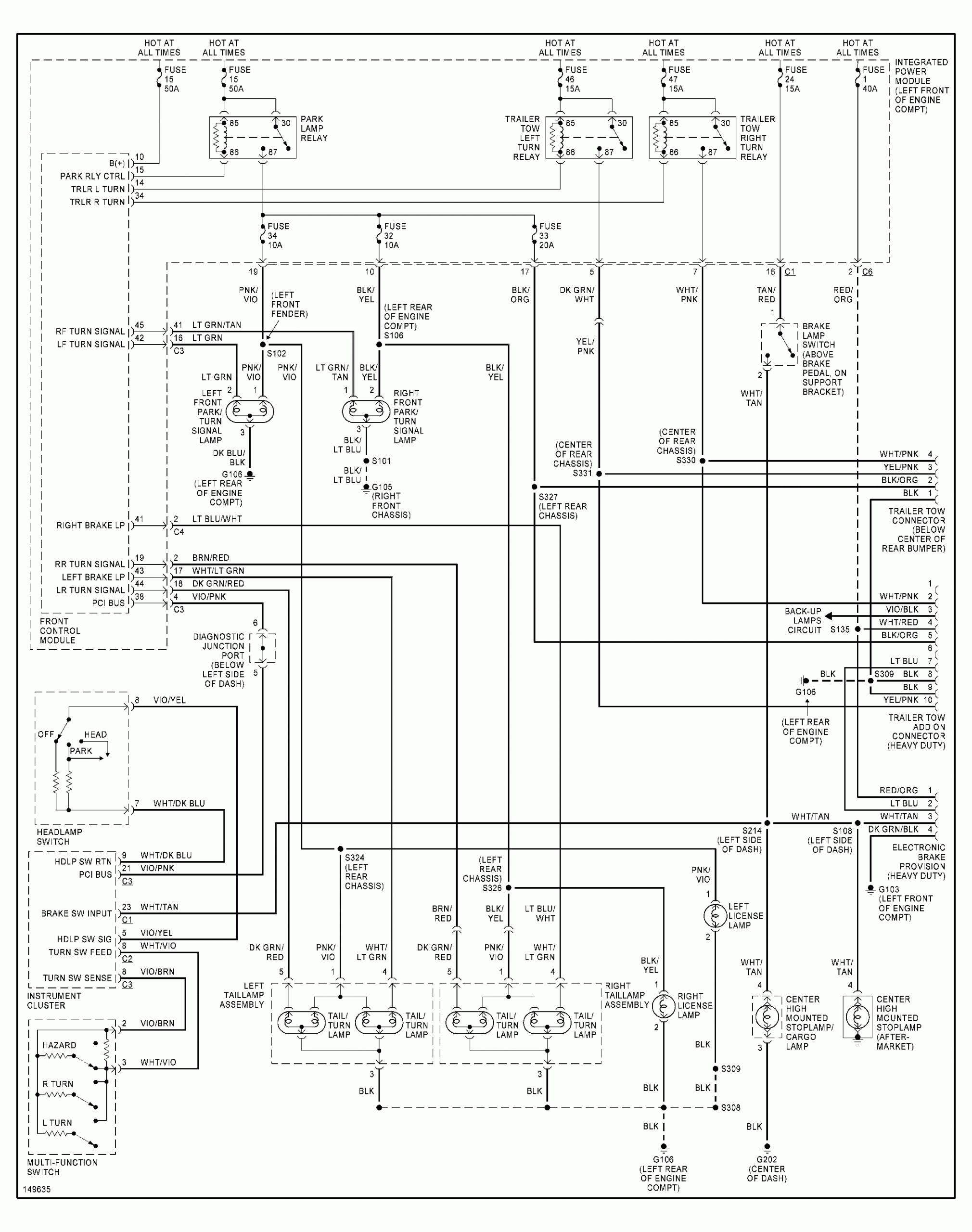  DIAGRAM 1995 Dodge Ram 1500 Tail Light Wiring Diagram Wiring Diagram  - 1995 Dodge RAM 2500 Headlight Switch Wiring Diagram