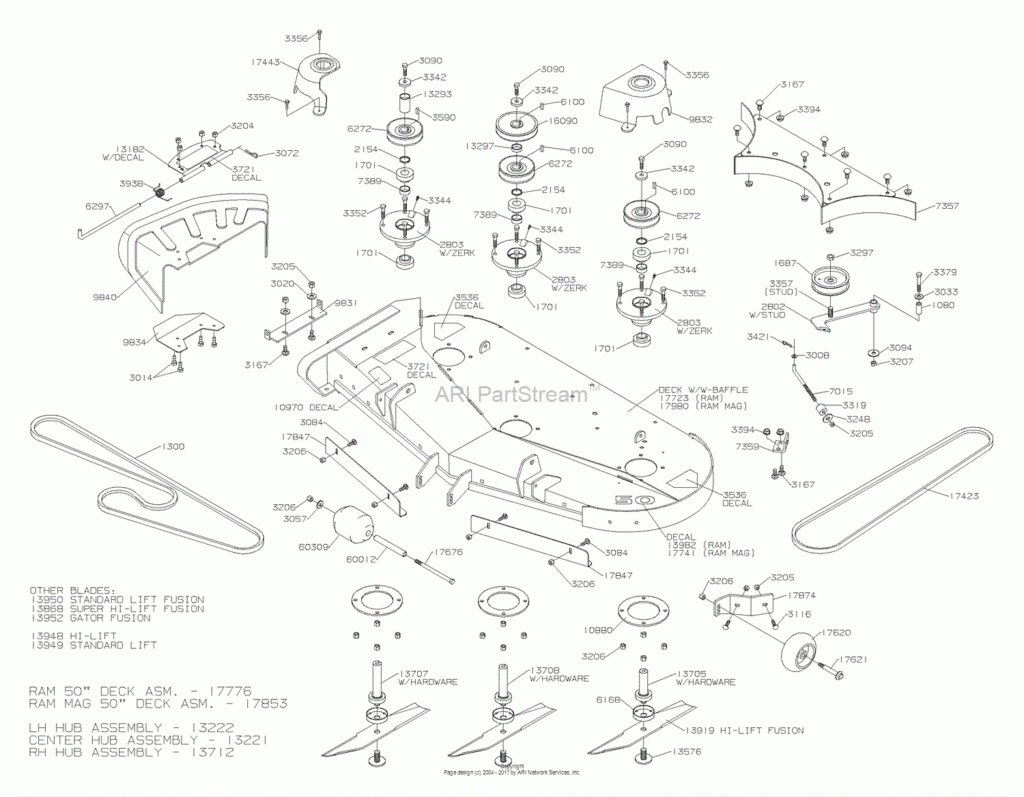 Dixon RAM 50 2006 Parts Diagram For MOWER DECK - Dixon Ram Mag 50 Wiring Diagram