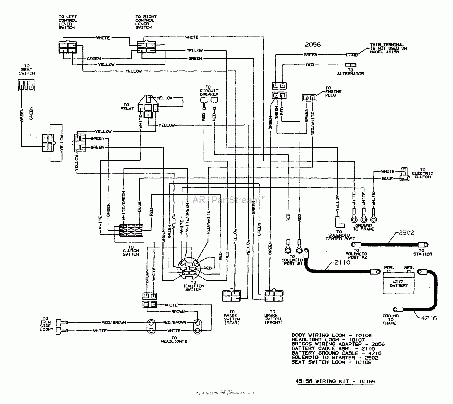 Dixon ZTR 4515B 2001 Parts Diagram For WIRING - Dixon Ram Ztr Wiring Diagram