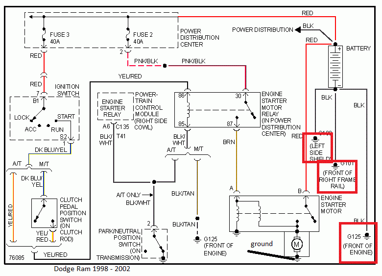 Dodge RAM 1500 Questions Where Are The Ground Wires Located On My  - 1997 Dodge RAM 1500 Transmission Wiring Diagram