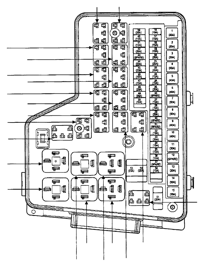 Dodge Ram 2500 Module Totally Integrated Power Center Distribution  - 1999 Dodge RAM 2500 Power Distribution Center Wiring Diagram