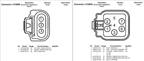 Headlamp Wiring Diagram Connector Pinout Needed Ford Flex Forum - 2013 Ram 7 Pin Wiring Diagram