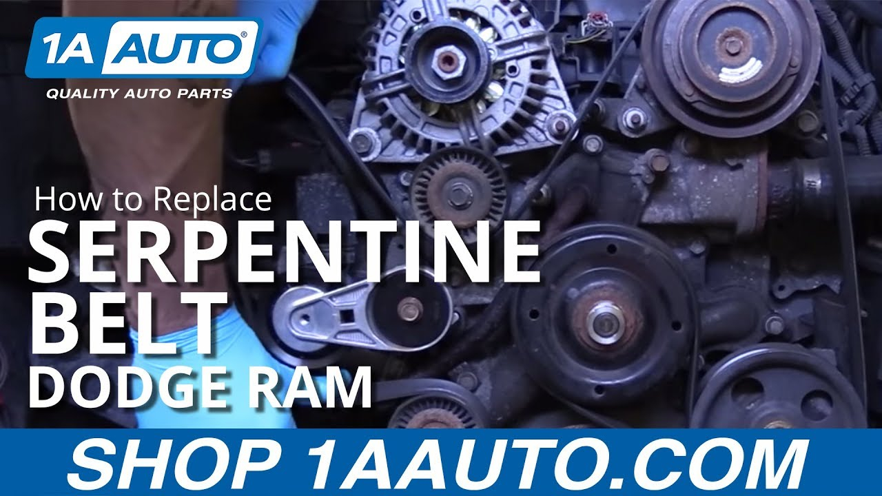 How To Install Replace Serpentine Belt 2008 Dodge Ram 5 7L Hemi BUY  - 2012 Dodge RAM 1500 Wiring Diagram Free