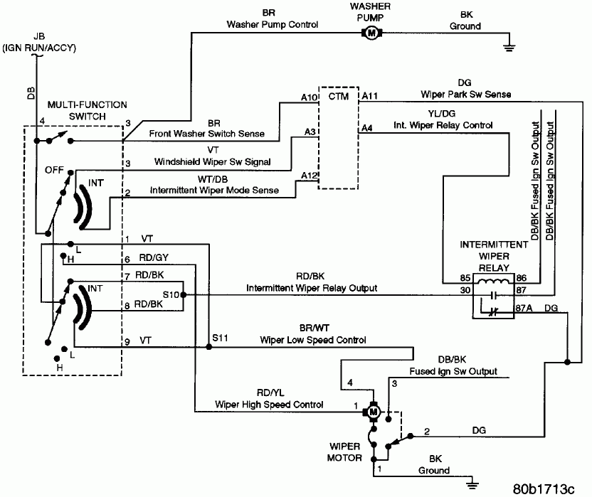 I Have A 1998 Dodge Ram Pickup With The Wipers Not Working Correctly  - 2001 Dodge RAM Power Seat Wiring Diagram