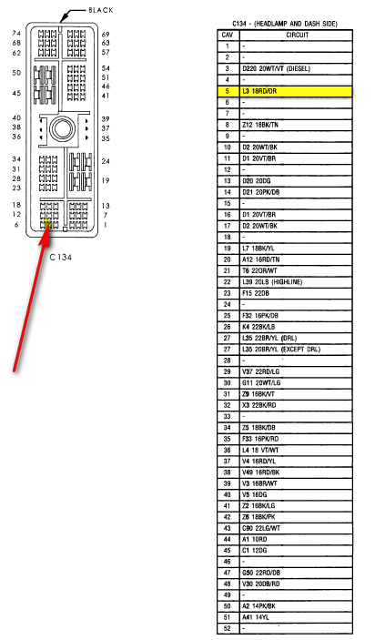 I Have A 2001 Dodge Ram 1500 The Left Headlight Goes Out  - 2001 Dodge RAM 1500 Sport Headlight Wiring Diagram