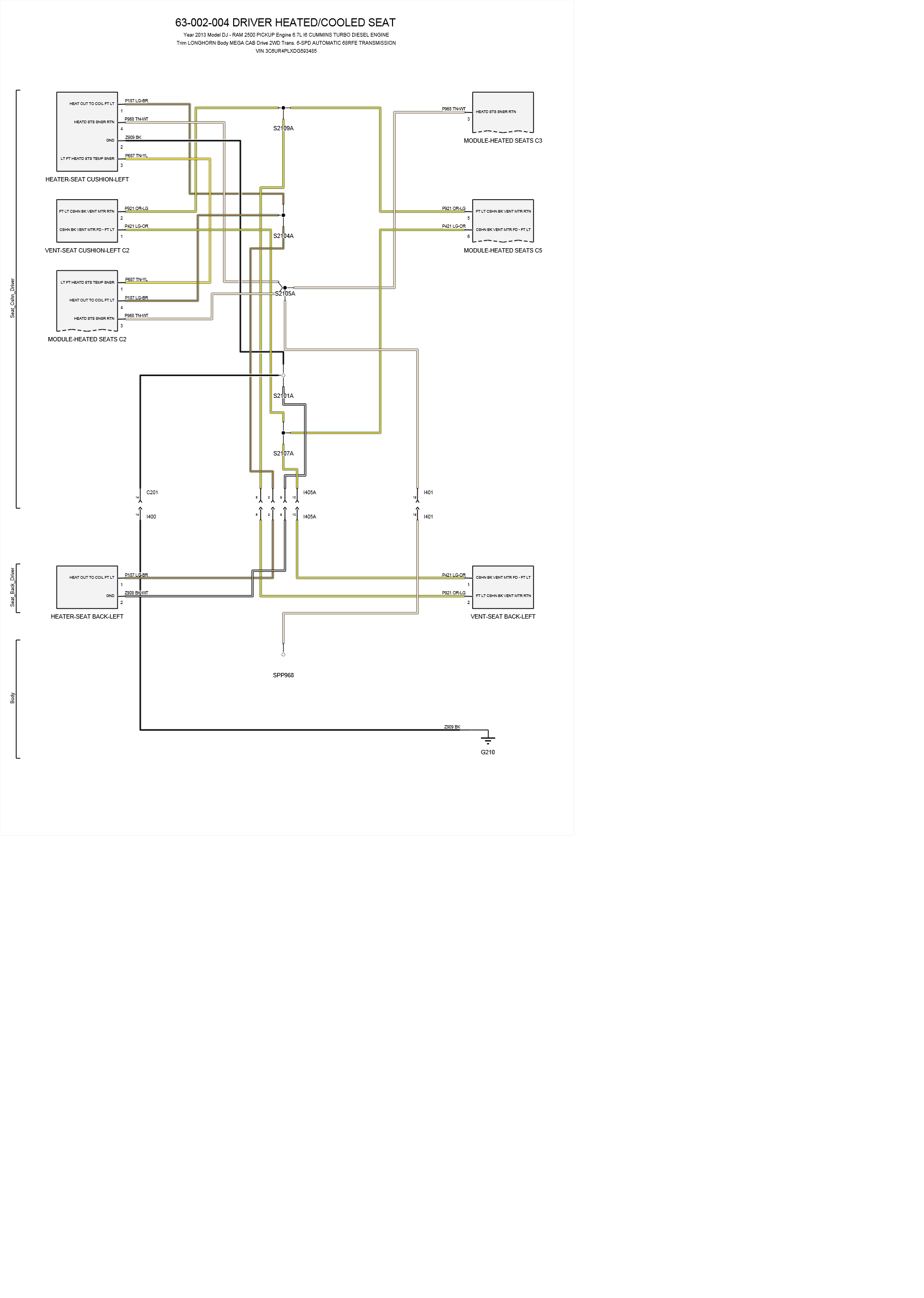 I Have A 2012 Dodge Ram 2500 St Cummins With Cloth Seats I Want To  - 2010 Dodge RAM Power Seat Wiring Diagram