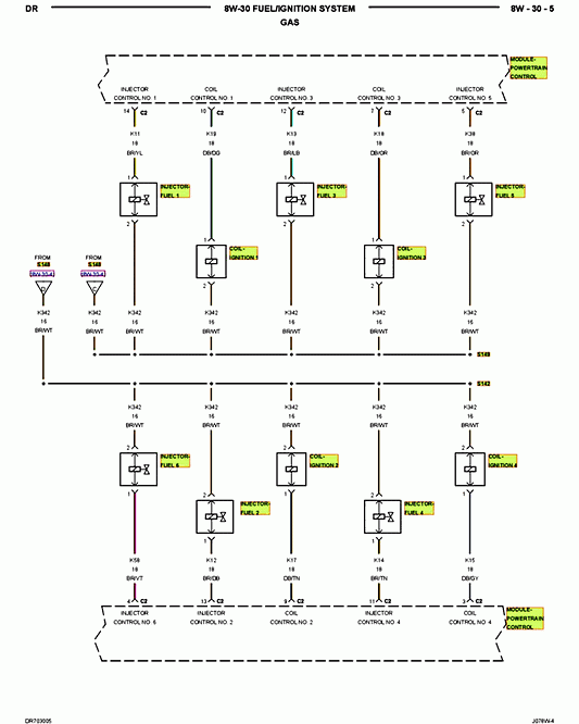 I Have A Customer With A 2007 Dodge Ram 1500 5 7 L Hemi It Came Into  - 1998 Dodge RAM 1500 Pcm Wiring Diagram