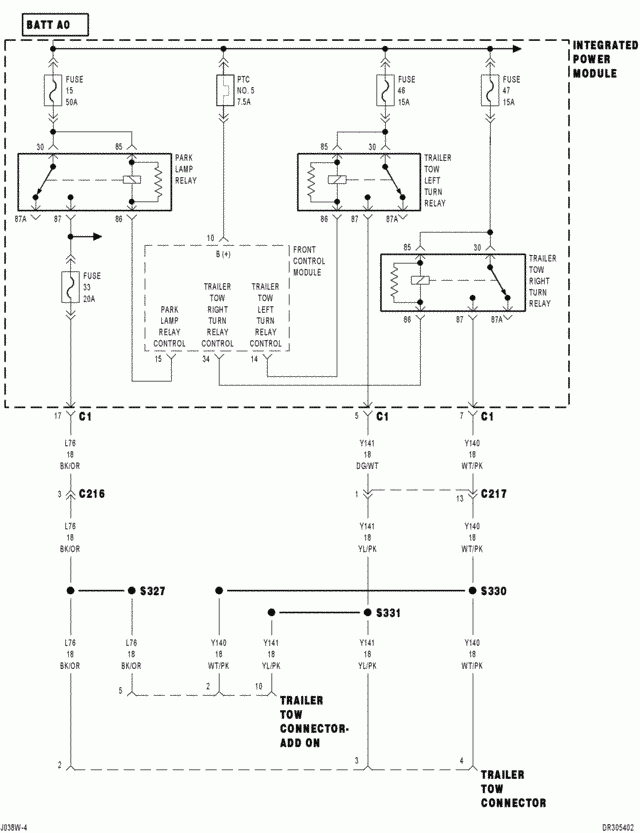 I Have An 03 Dodge Ram 2500 Diesel And The Left Turn Signal For The  - 2000 Dodge RAM 1500 Electric Window Wiring Diagram