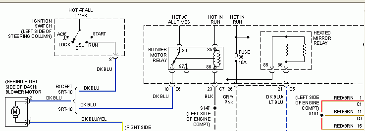 I Need A Color Coded Pinout Diagram For The Ignition Switch Connector  - 2005 Dodge RAM 1500 Starter Wiring Diagram