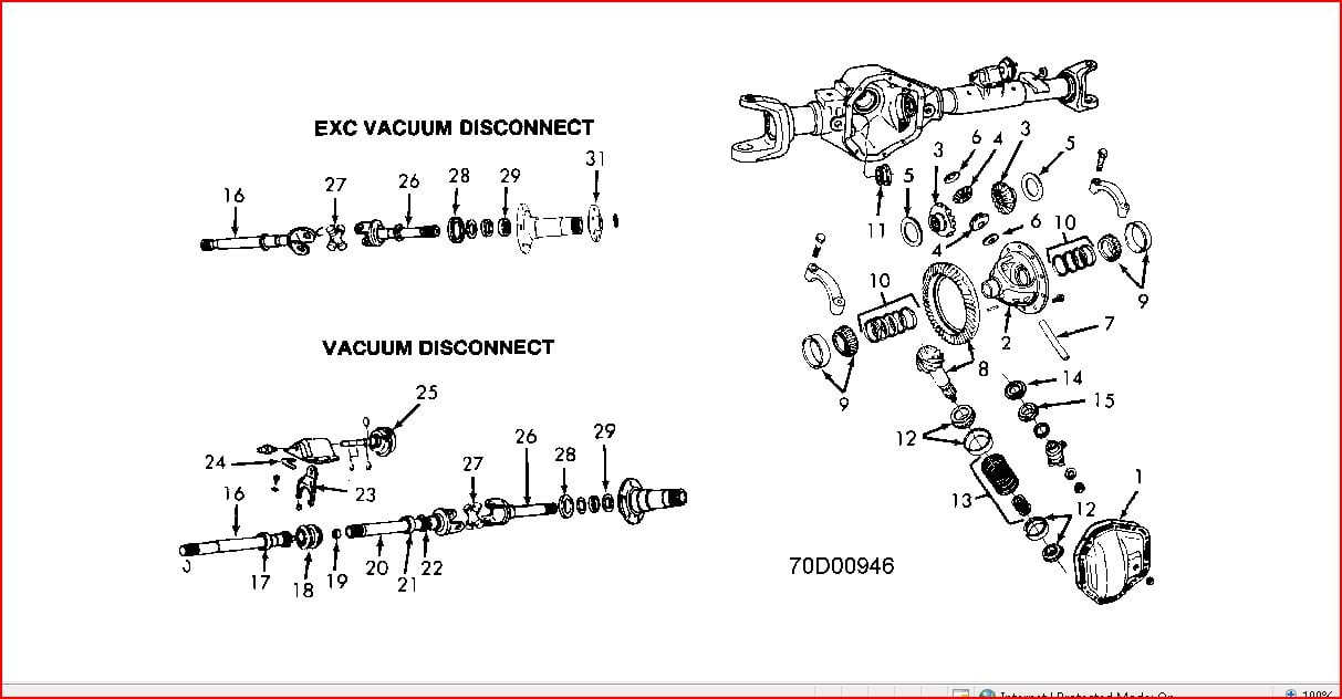 I Need An Exploded Parts List For A Dodge Ram 1500 4x4 Front Differential - 2014 Dodge RAM A C Wiring Diagram