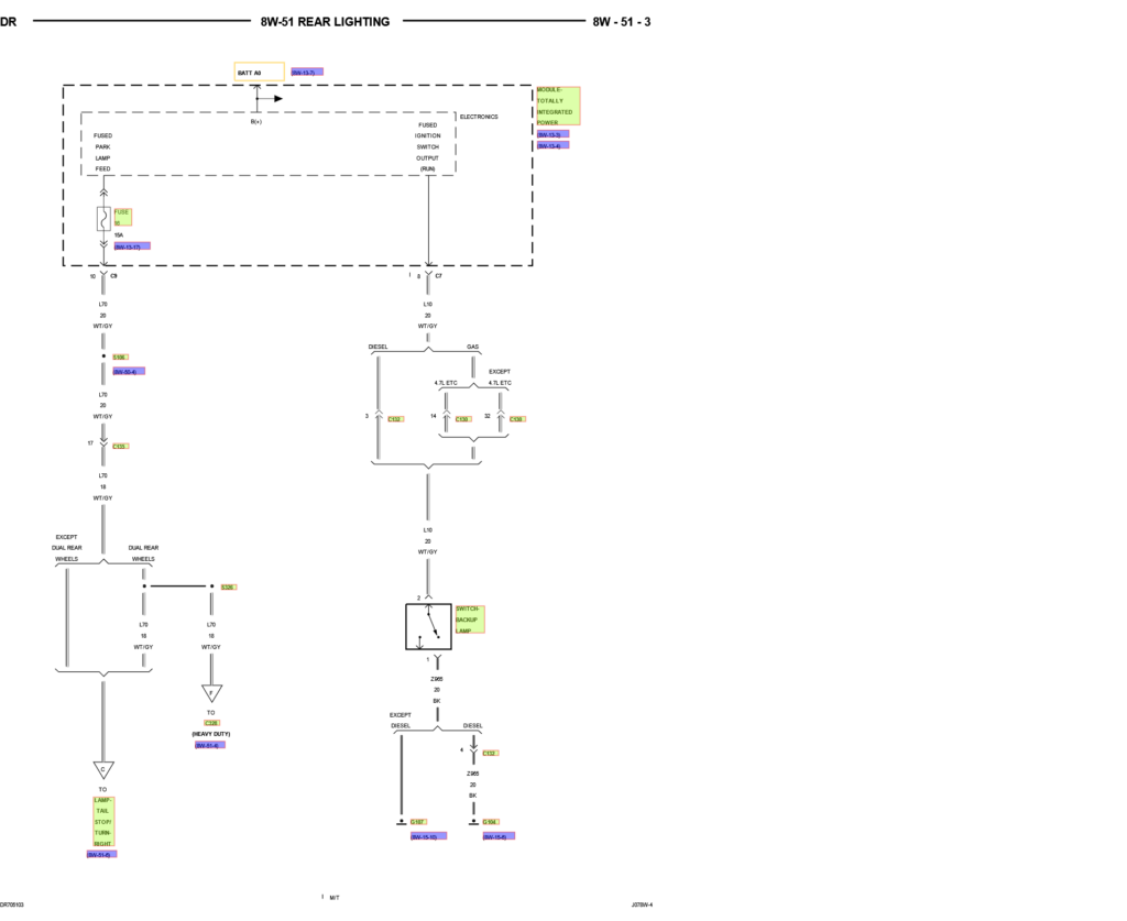 I Need The Wiring Diagrams For The Rear Tail brake turn Signals For A 