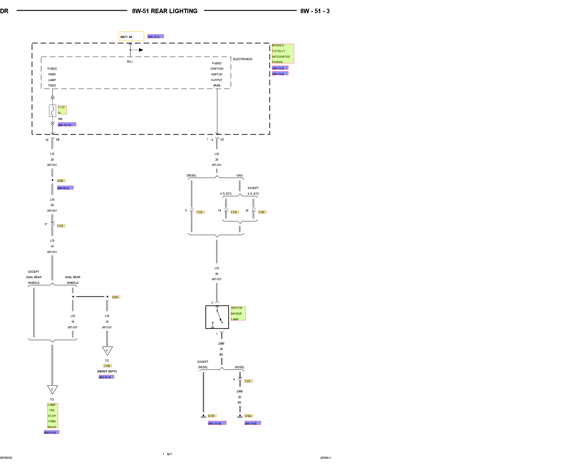 I Need The Wiring Diagrams For The Rear Tail brake turn Signals For A 