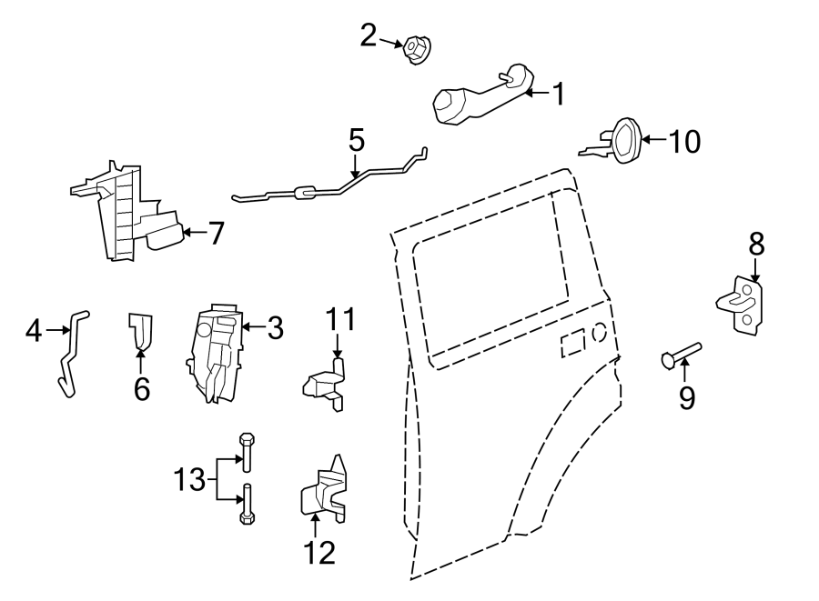 Jeep Liberty Lock Latch Door Actuator Rear 4589279AJ Lindsay  - 2003 Dodge RAM Red And White Tailgate Wiring Diagram