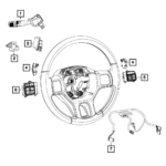 OEM NEW Mopar 12 20 Ram 1500 Classic 2500 3500 Steering Wheel Wiring  - 2017 Ram 2500 Tailgate Wiring Diagram