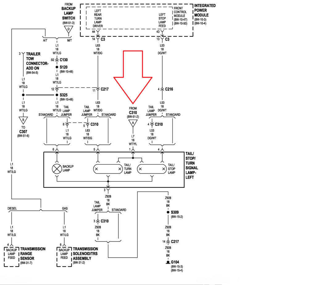 On 2004 Dodge Ram 1500 Left Rear Running Lights Won t Light But Left  - 2004 Dodge RAM 1500 Power Window Wiring Diagram