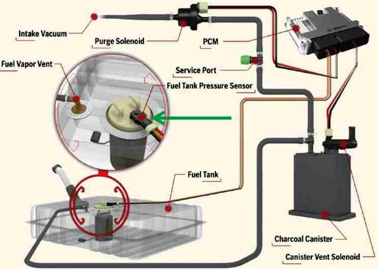 P2027 Evaporative Emission EVAP Fuel Vapour Temperature Sensor  - Wiring Diagram For Vapor Canister Connector On 09 Dodge RAM