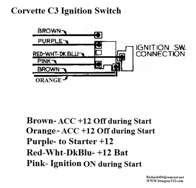 Question About 1971 Ignition Switches CorvetteForum Chevrolet  - Ram 2007 Steering Column Wiring Diagram