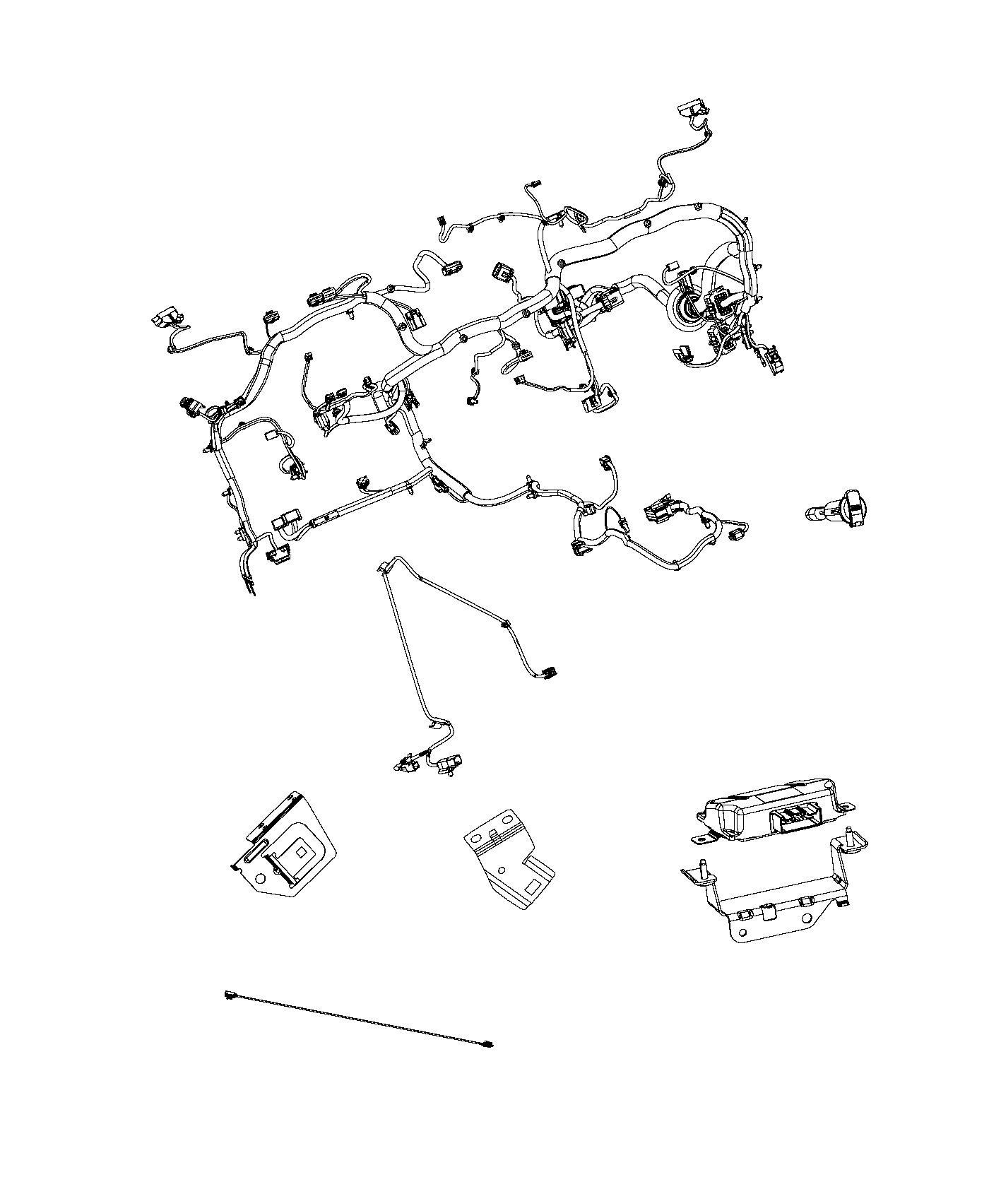 Ram 1500 Wiring Instrument Panel 68189427AC Chrysler Jeep Dodge  - 2014 Dodge RAM Memory Mirror Wiring Diagram