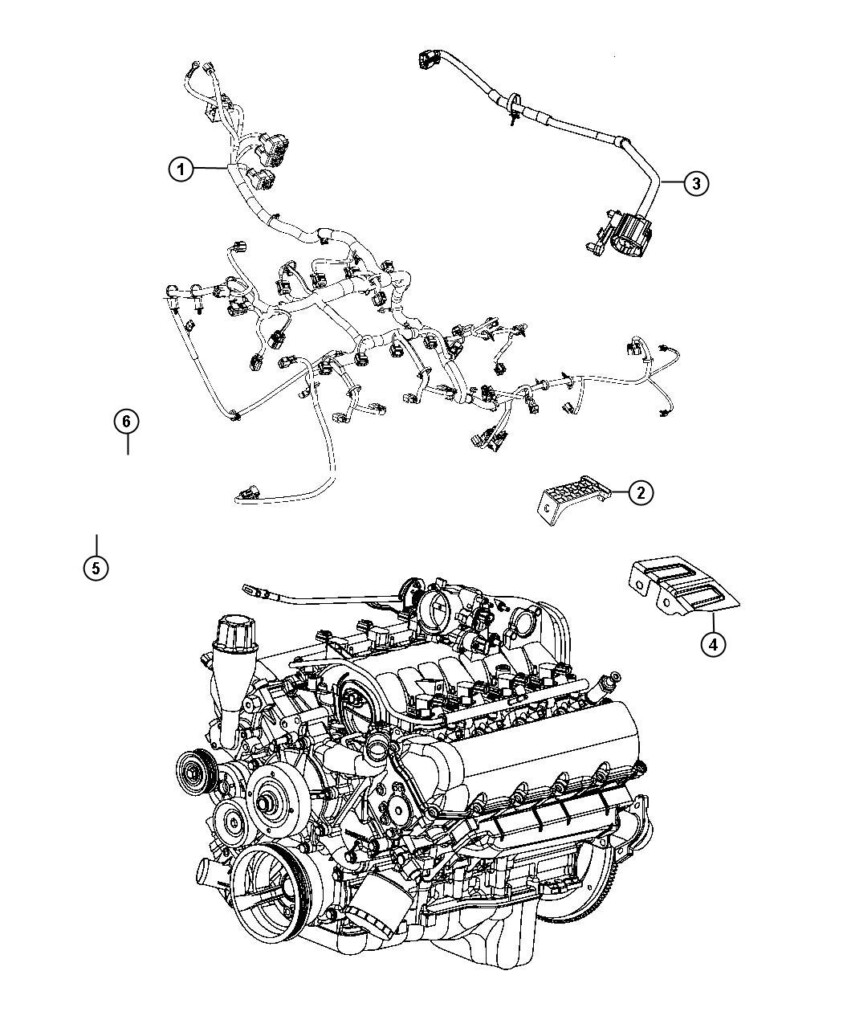 Ram 2500 Clip Wiring Clip For Connector Harness To Intake Manifold  - 2016 Ram 1500 7 Pole Connector Wiring Diagram