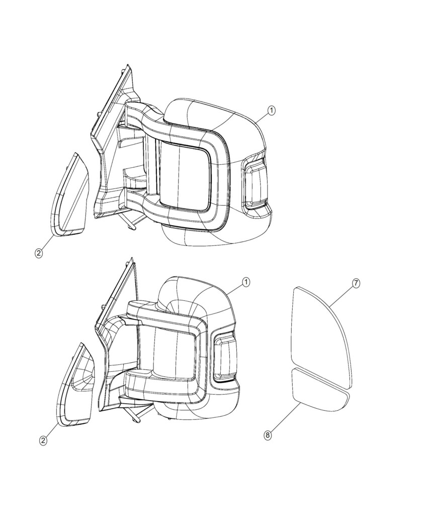 Ram 2500 Mirror Outside Rearview Right power Heated Mirrors Trim  - Wiring Diagram 2017 Ram 2500 Uconnect 5.0