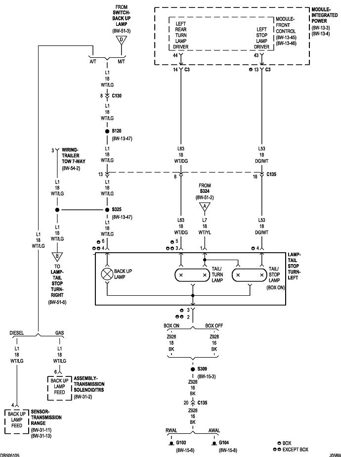 Rear Taillights Wiring Color Code Truck Is A Dually And  - Tail End Wiring Diagram For Dodge RAM 1500