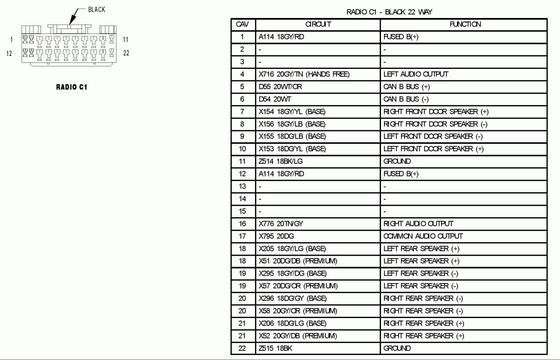 Speaker Wiring Colors For 2006 Dodge Ram 3500 - 2003 Ram 1500 Radio Wiring Diagram