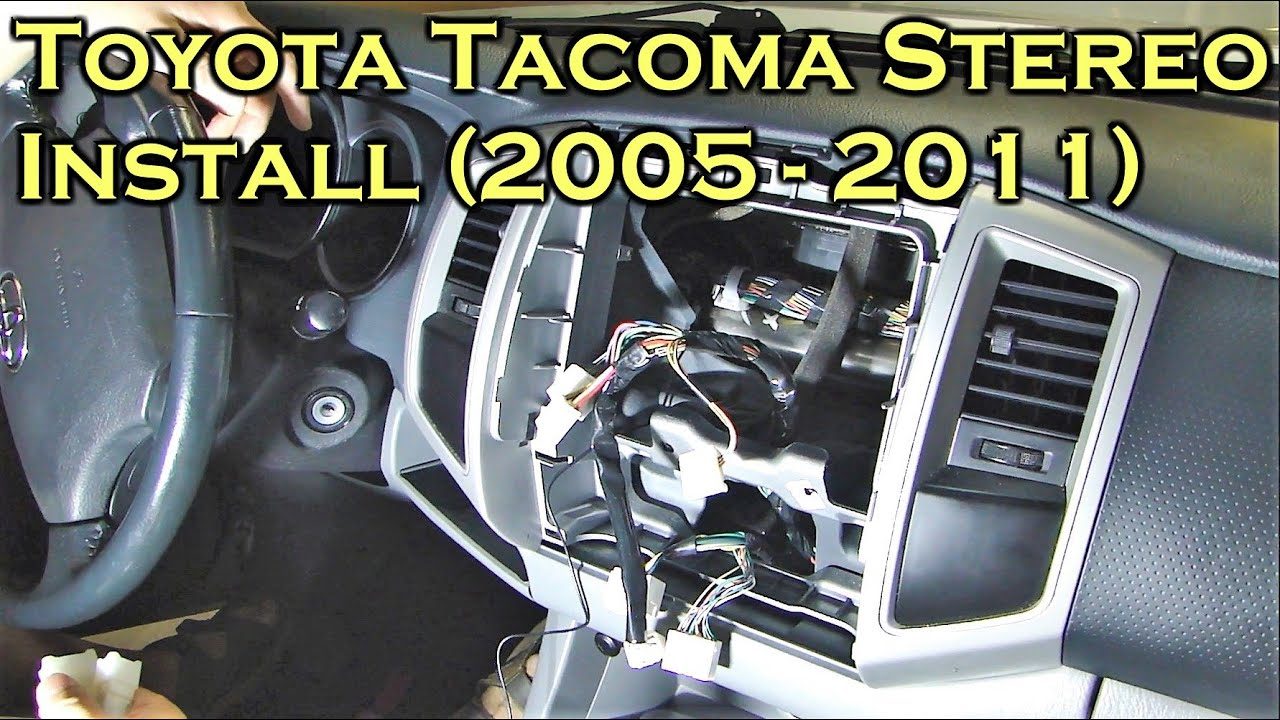 Toyota Tacoma Stereo Install With Bluetooth 2005 To 2011 YouTube - 2007 Ram Radio Wiring Diagram