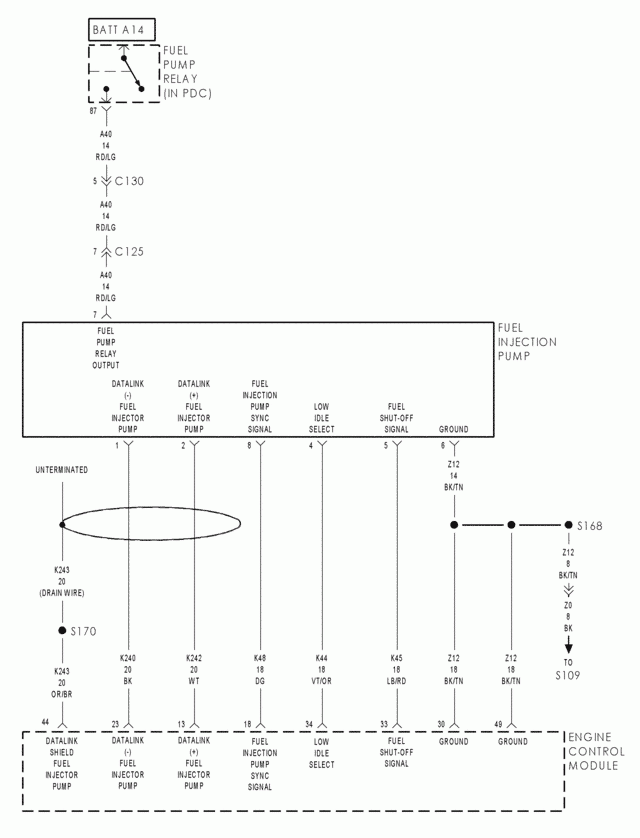 We Have A 2001 Dodge Ram 2500 4x4 Cummins 5 9L Diesel Vin 6 It Stalls  - 2001 Dodge RAM 1500 Ground Wiring Diagram