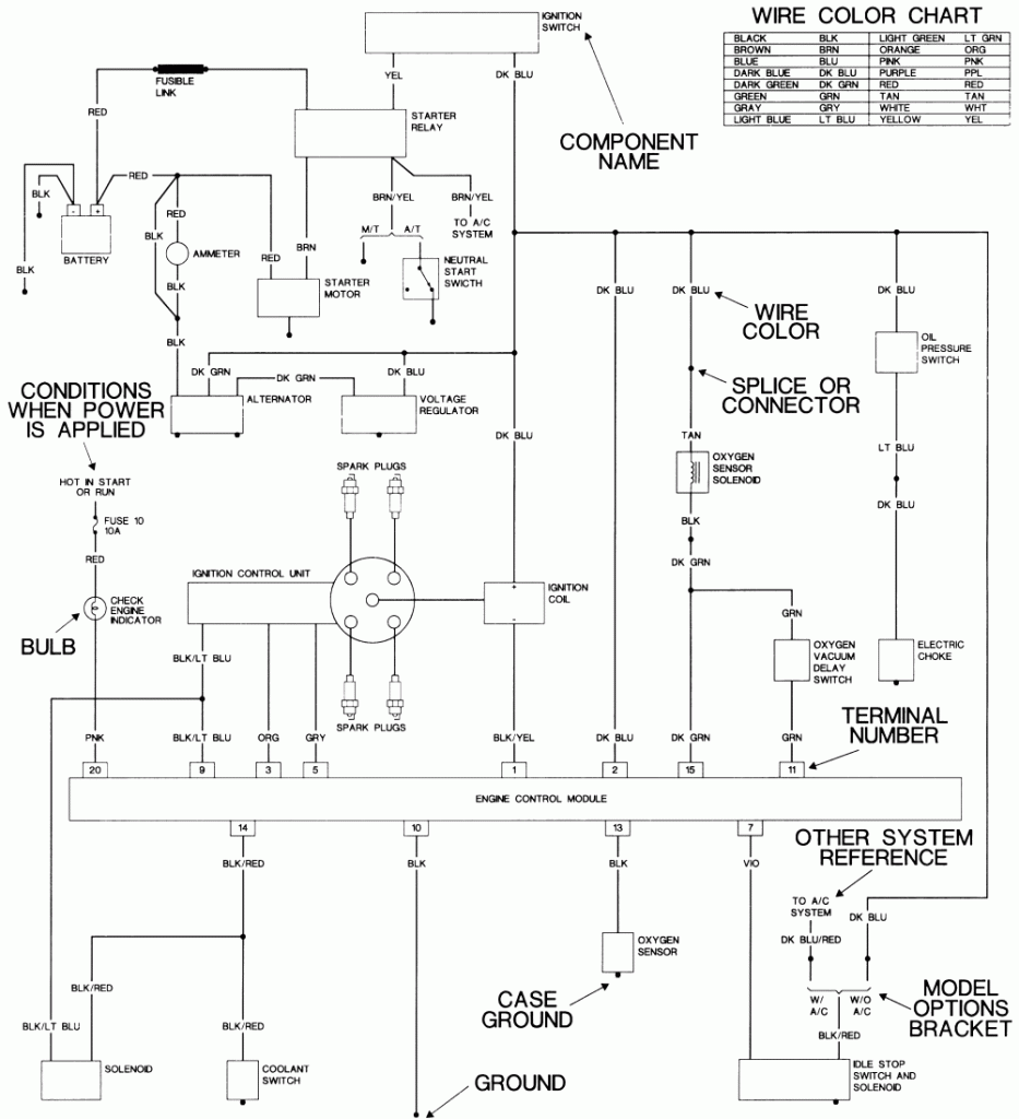 Wiring Diagram Example - 1987 Dodge RAM 150 Wiring Diagram